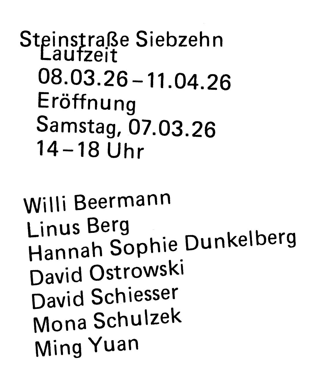 Steinstra&szlig;e Siebzehn